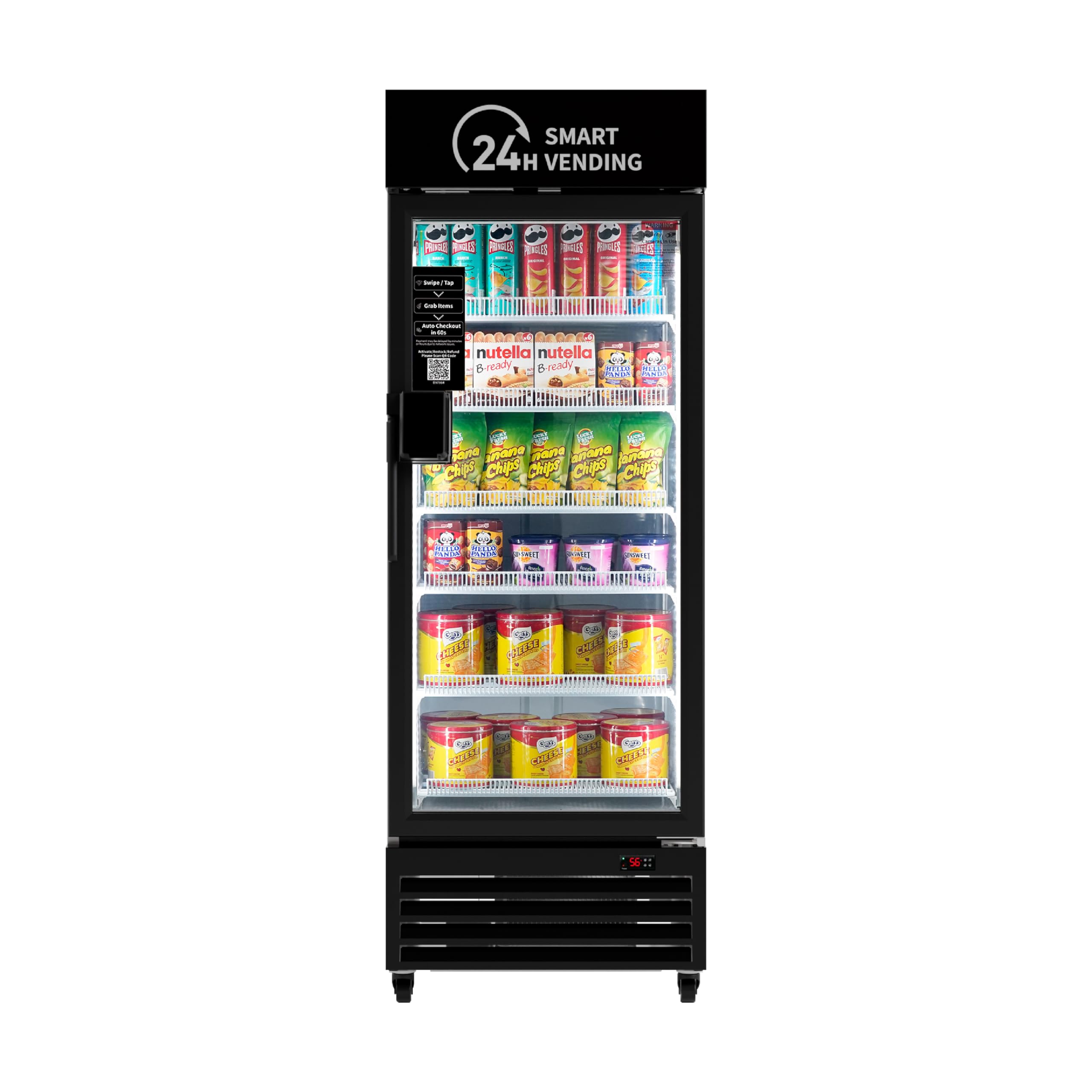 Vending Machine Combo,Smart Refrigerated Vending Machine with Touch Card Reader US542(Black, Pro)