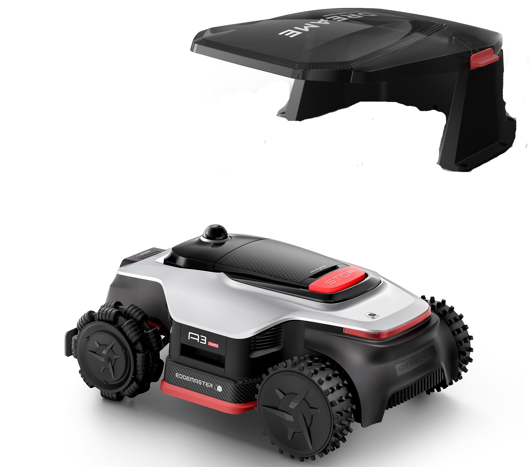DREAME LiDAR 3500 Robot Lawn Mower A3 AWD Pro Wire Free No RTK, 4WD for 38.7° Slopes, Dual AI Vision Robotic Lawn Mowers,Dual-Disc Cutting 15.8" Width, Smart Zero-Edge, App Control for 0.87 Acre