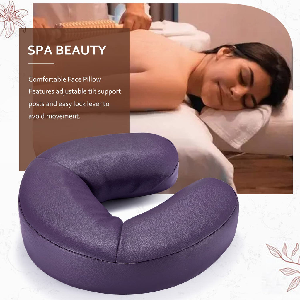 Universal Massage Table Face Cradle & Cushion, Adjustable Massage Chair Spa Bed Headrest & Face Pillow Support, Massage Platform Head Rest Cushion Cradle for Salon Home Mattress Top Massage Kit