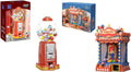 Retro Gumball Machine & Circus Claw Machine Building Set, Interactive Arcade-Style Model Kits with Lights, Music & Surprise Capsules for Collectible Display & Play