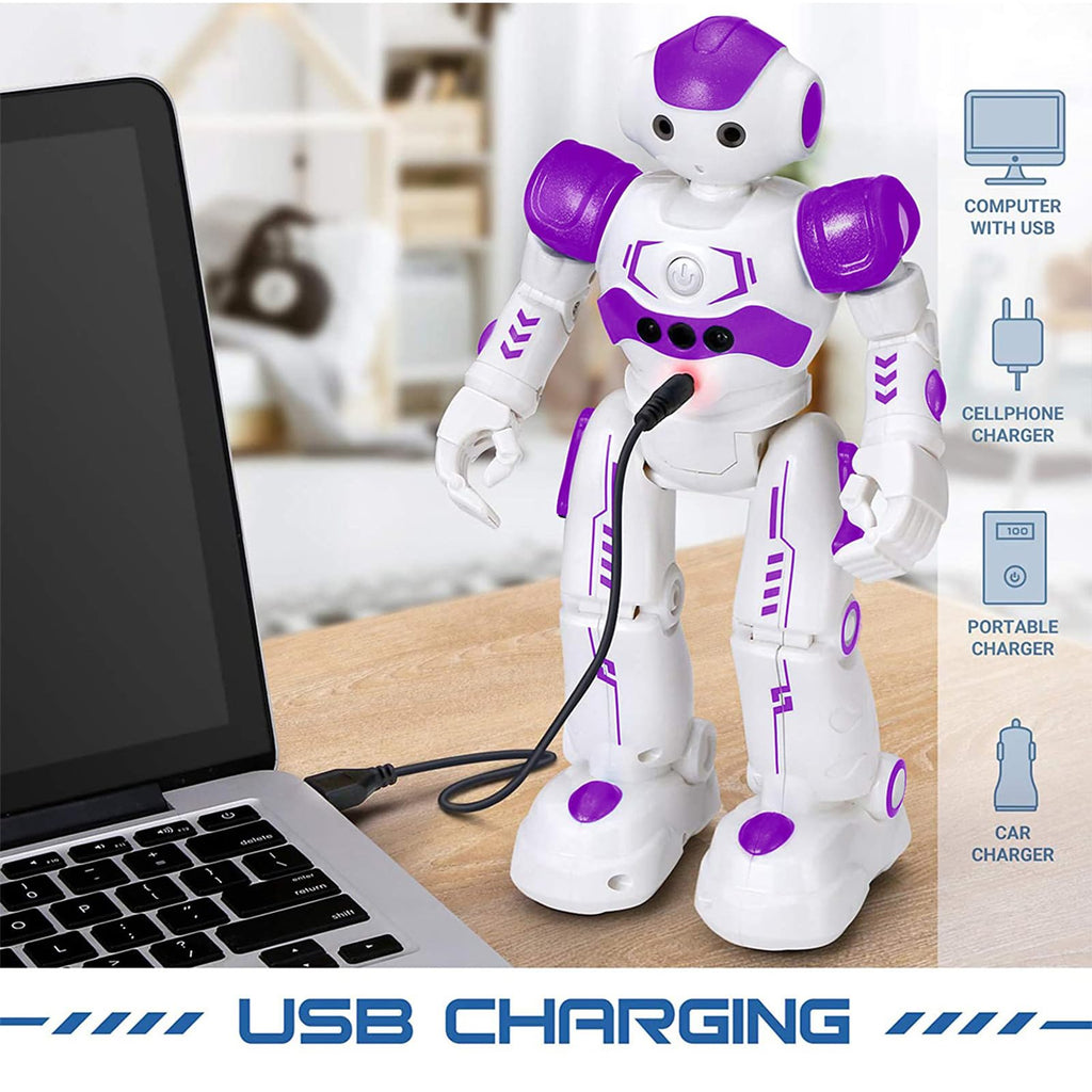 KingsDragon RC Robot Toys for Kids, Gesture & Sensing Programmable Remote Control Smart Robot for Age 3 4 5 6 7 8 Year Old Boys Girls Birthday Gift Present