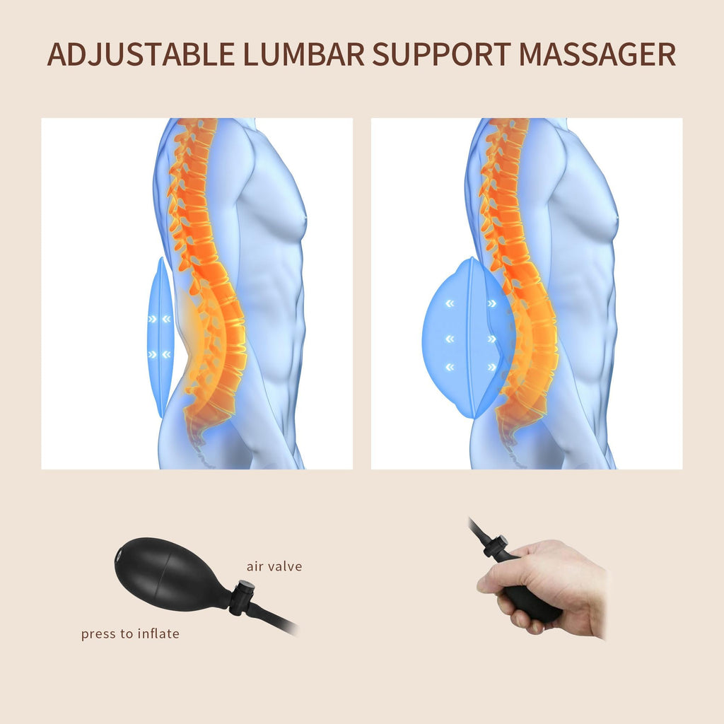 Back Massager for Chair,Massage Chair Pad Helps Relax Muscle and Relieve Pain, Using in The Office/At Home Seat Massager for Father's Day