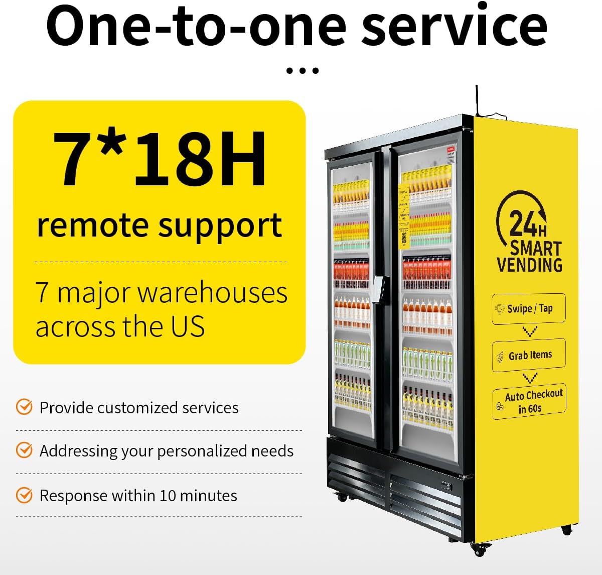 HAHA Large Vending Machine, Self-Service Refrigerated Cabinet, Double Door Display Smart Cooler with POS/NFC Payment for Operator/Unmanned Stores/Factory (864 Bottle Capacity)