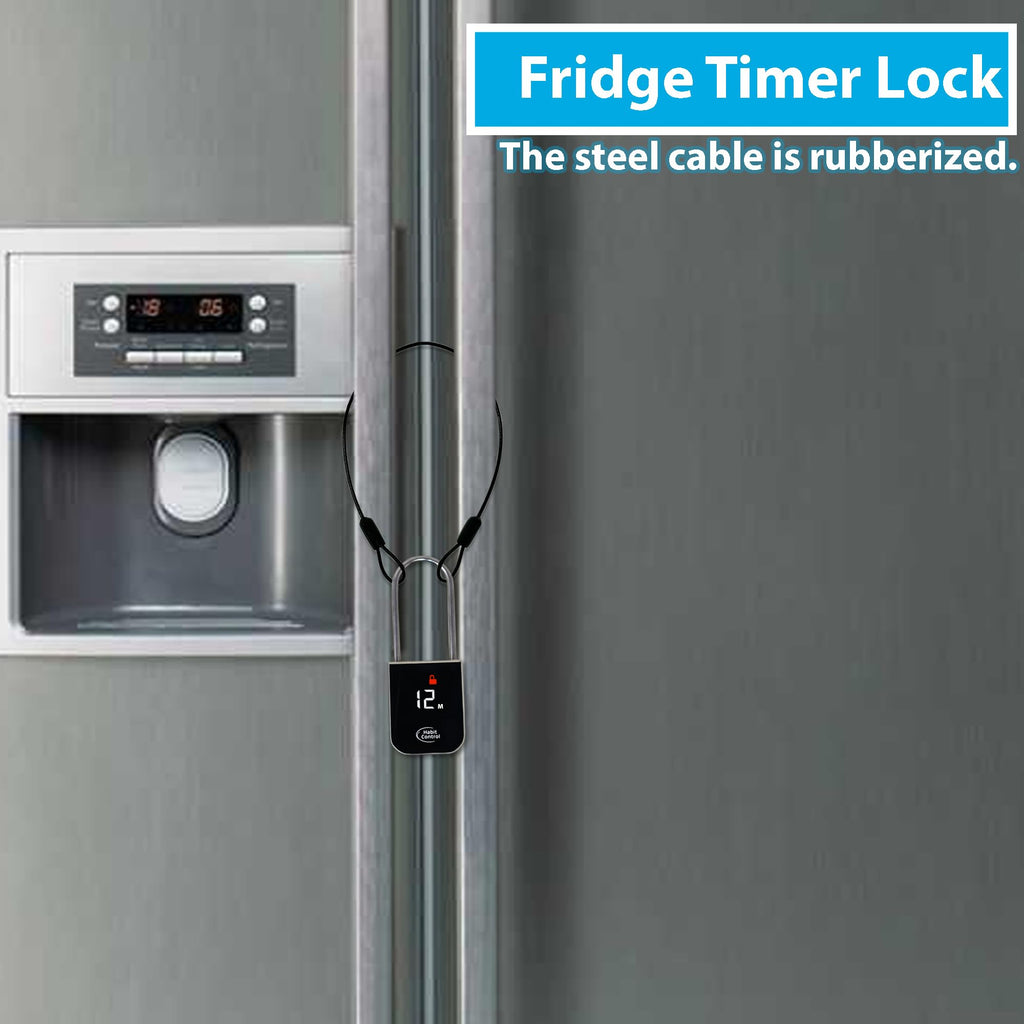 Metal Timer Lock - Smart Padlock for Kitchen Cabinets, Timed Out Keyless Pad Lock, Electronic Time Locking Lock for Cell Phones, Snack, Liquor, Game Consoles & Other Unwanted Temptations