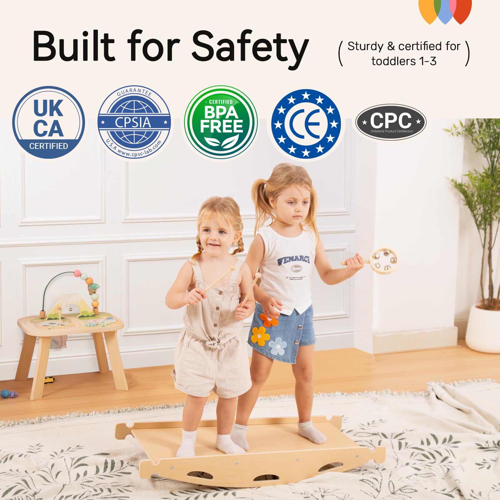 WINGYZ Pikler Triangle Set, Montessori Foldable 8-in-1 Jungle Gym & Reversible Animal Slide, Patent-Protected Climbing Set, Safe 2.35" Gap ASTM F963 Standards for Toddlers 18 Months-5 Years (Rainbow)