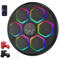 GAINO Music Boxing Machine, Smart Bluetooth Boxing Machine for Adults & Kids with 2 Boxing Gloves, 12 Modes/Speeds, Wall Mounted Music Boxing Workout Equipment for Home Office Gym(Black)