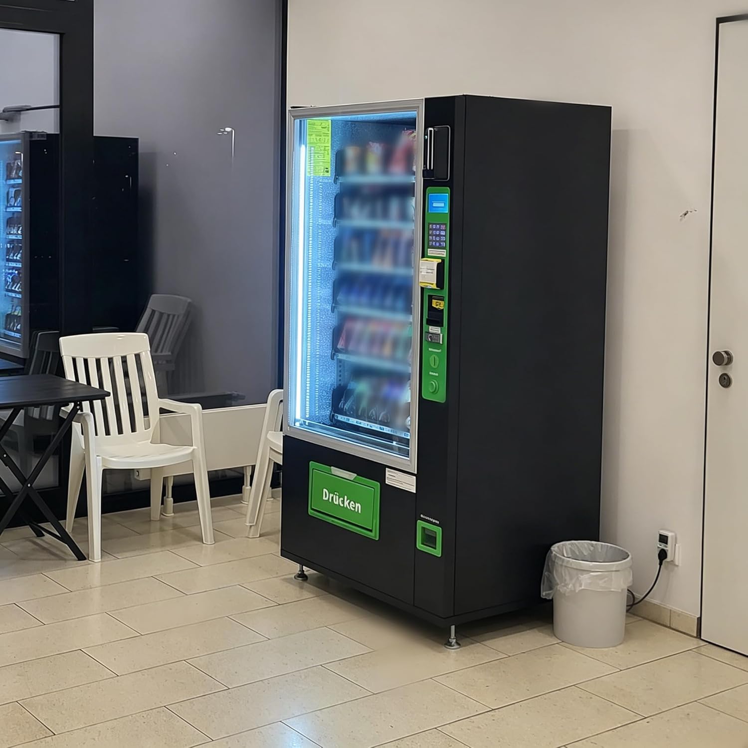 Commercial Combo Vending Machine for Sale, Refrigerated Snack Drink Vending Machine Beverage Dispenser with Card Reader Touch Screen for Airport Hospital School Office