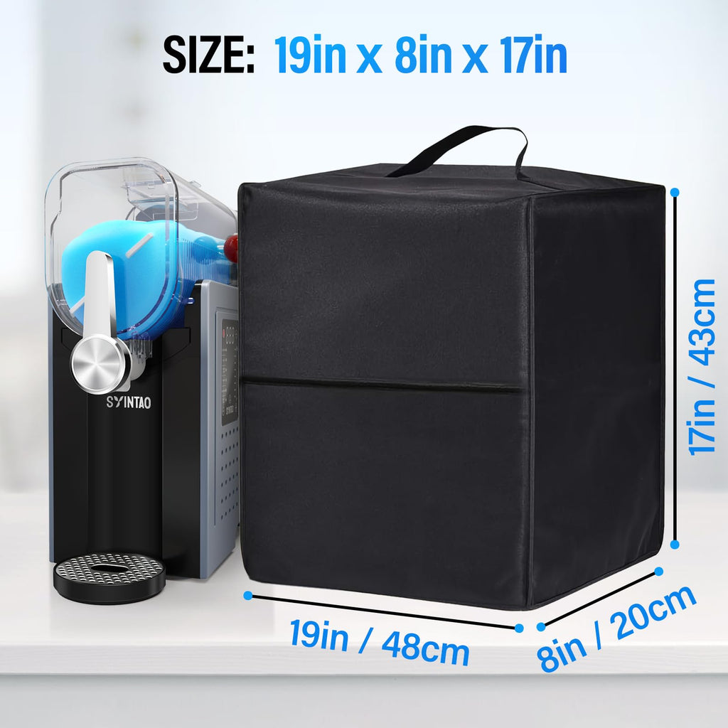 SYINTAO 2-in-1 Slushie & Soft Serve Ice Cream Maker, No-Ice-Needed Frozen Drink Machine with LED Display, 6 Preset Modes, Auto-Clean & Delay Timer – Gift for Family