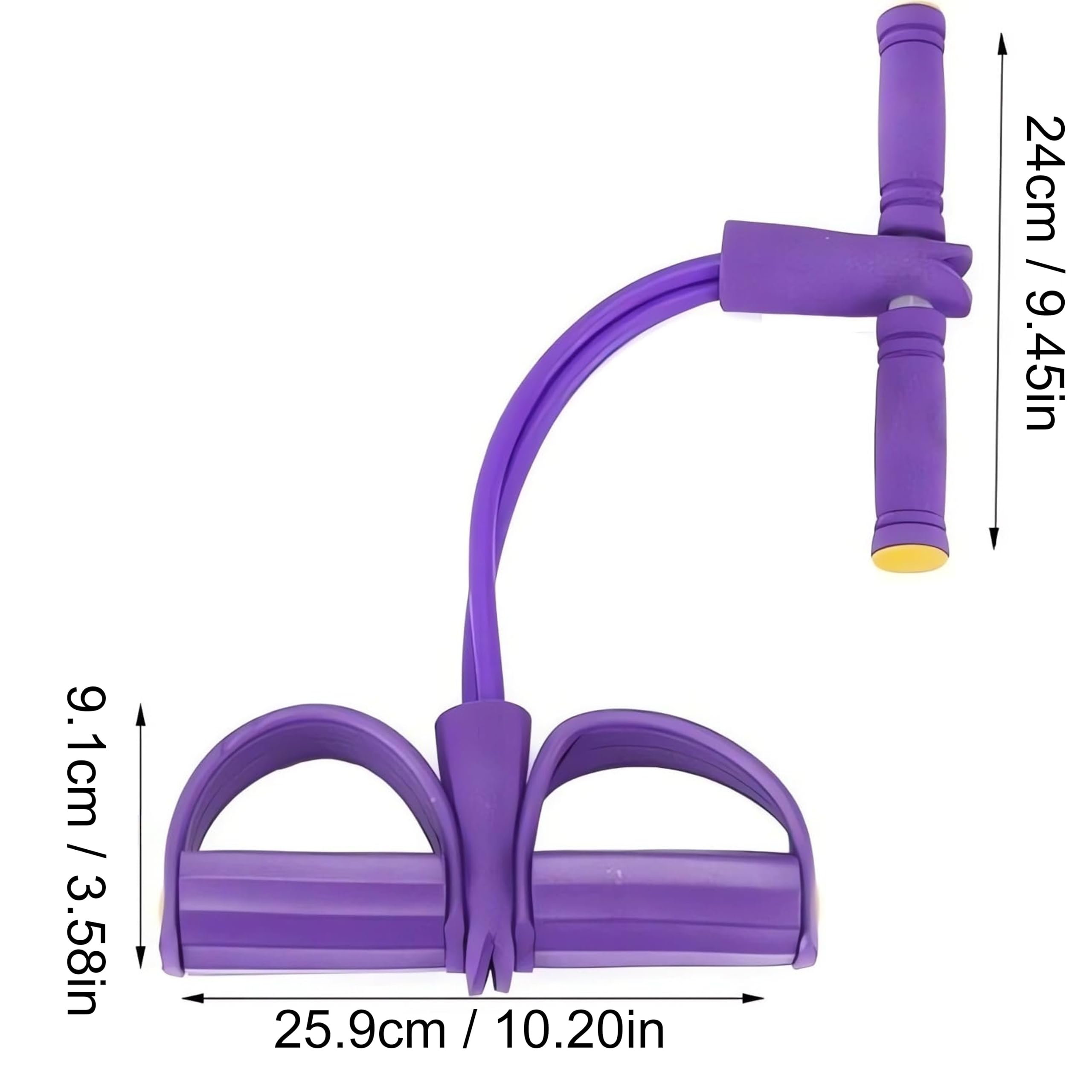Resistance Bands with Pedal Tube & Ankle Straps, Multifunctional Elastic Rope for Full Body Stretching and Strength Training, Home Gym Equipment for Abdomen, Waist, Arm, Leg Workout