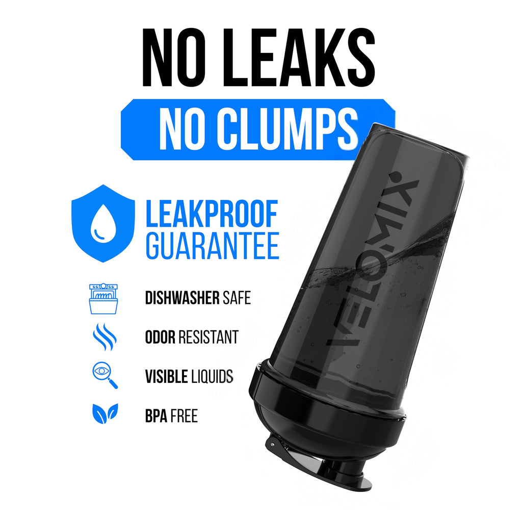 VELOMIX -4 PACK- 28 oz Protein Shaker Bottle for Protein Mixes - 4x Wire Whisk | Leak Proof Shaker Cups for Protein Shakes | Protein Shaker Bottle Pack | Protein Shake Cup (NeoCool Pack)