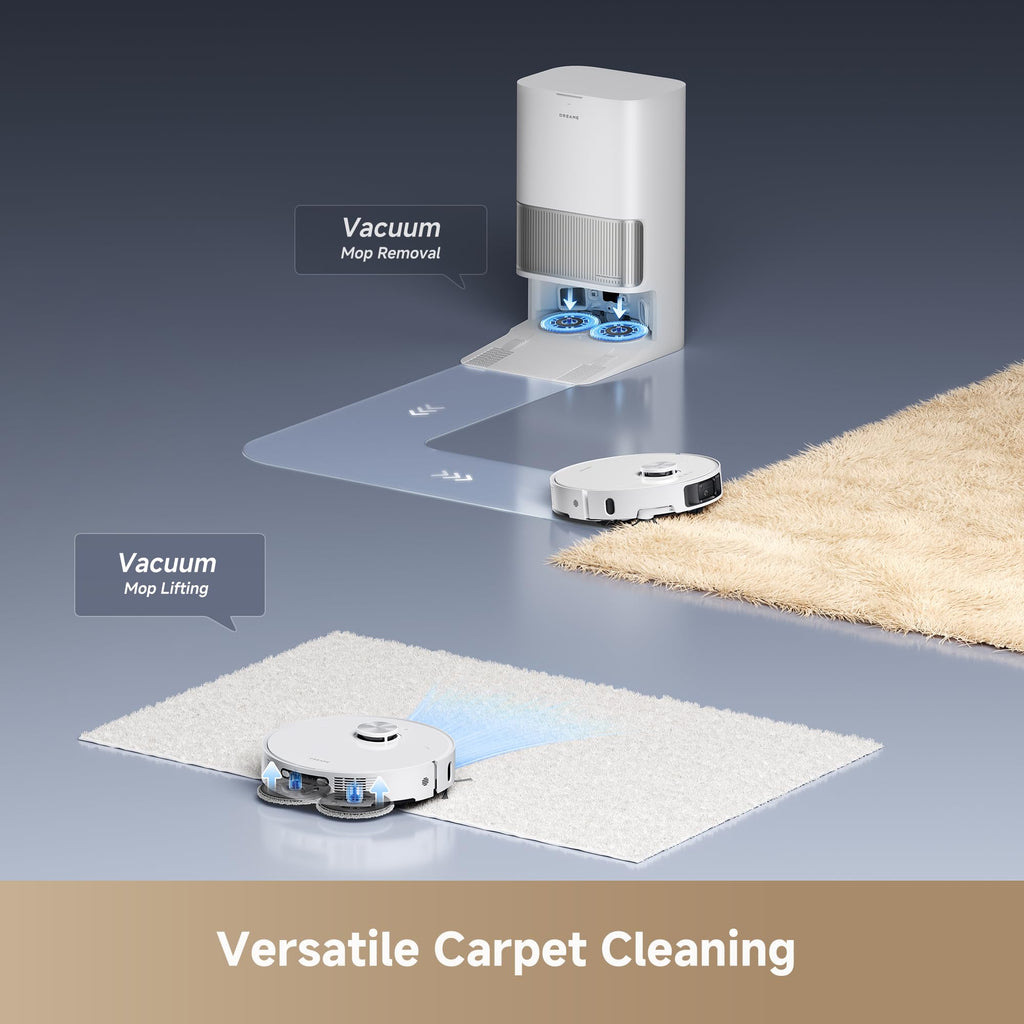 DREAME L40s Ultra AE Robot Vacuum and Mop Combo, 19,000Pa Suction, Self Emptying Dust Box, Flexible Mop & 167℉ Self Cleaning Washboard, Diverse Brush Selection, All-in-One Station, Auto Refill