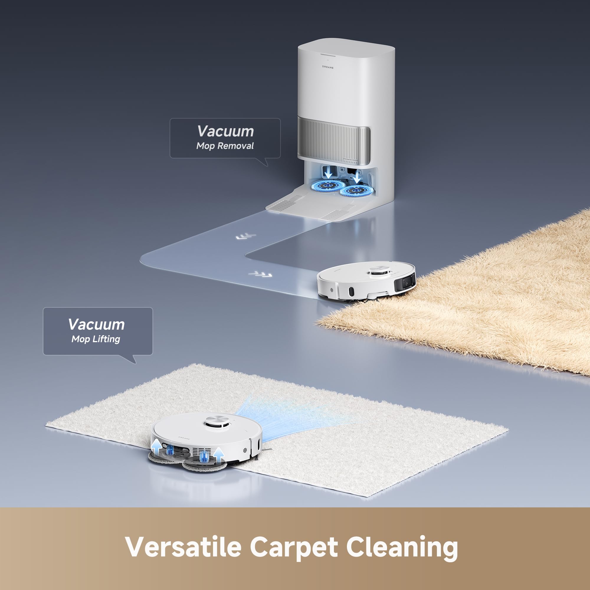 DREAME L40s Ultra AE Robot Vacuum and Mop Combo, 19,000Pa Suction, Self Emptying Dust Box, Flexible Mop & 167℉ Self Cleaning Washboard, Diverse Brush Selection, All-in-One Station, Auto Refill