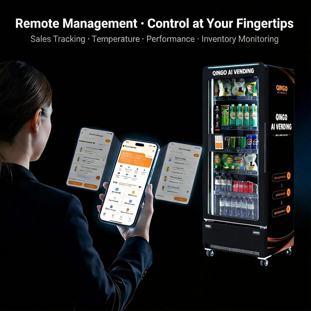 AI Smart Vending Machine, Snack & Drink Combo, Cashless Payment, Product Recognition Technology, Remote Management for Offices, Apartments, Gyms & Commercial Spaces