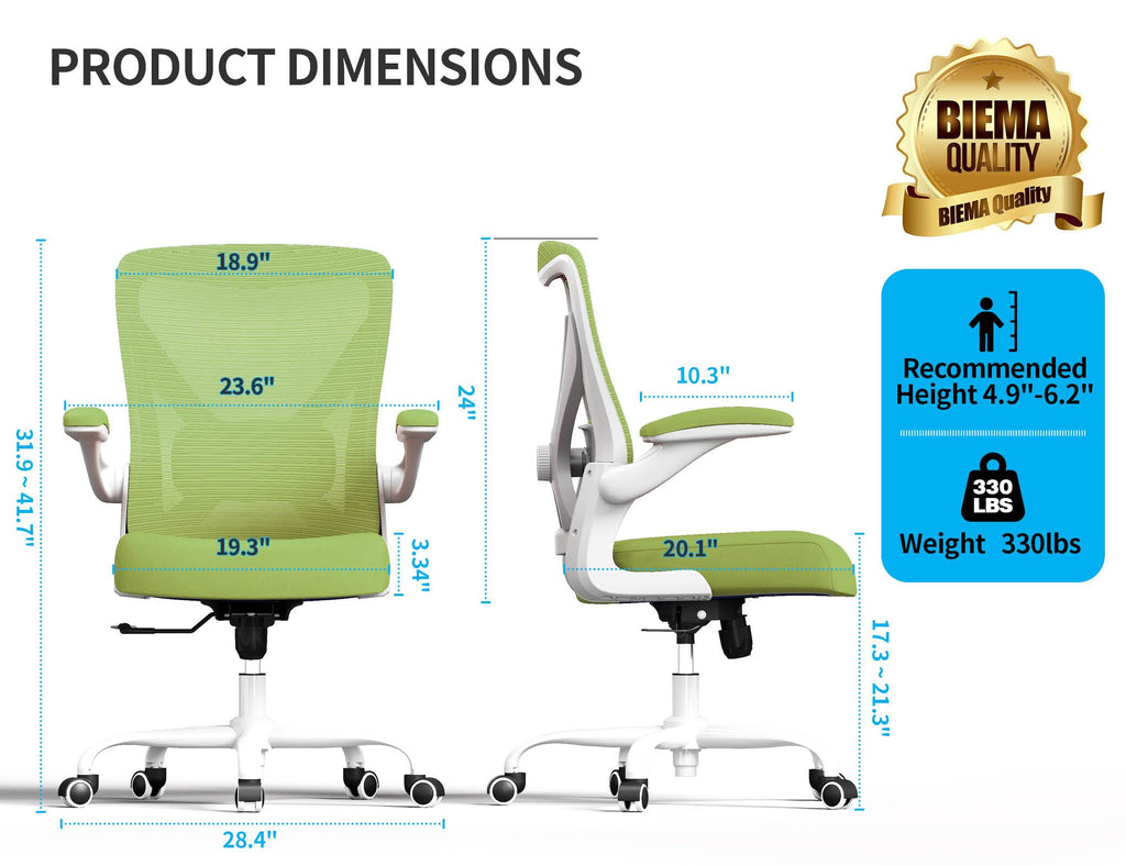 Ergalithic Ergonomic Office Chair - X-Shaped Computer Desk Chairs Comfy, Mesh High-Back Gaming Chair with Adjustable Lumbar Support, Executive Task Chair for Adults, Comfortable for Long Hours