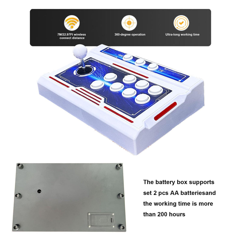 [39800 Games in 1] Pandora Box 3D Game Stick, Double Wireless Joystick Arcade Console, Plug and Play Arcade Game Machine, Compatible PC & Projector & TV