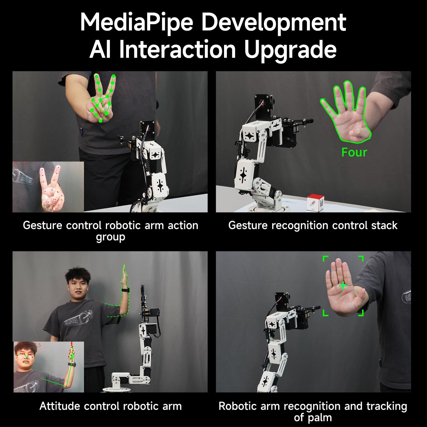 Yahboom ROS2 6DOF Robotic Arm Embodied Intelligence, 3D Spatial Recognition, Virtual Machine PC Control, AI Large Model Voice Module (Standard Kit)