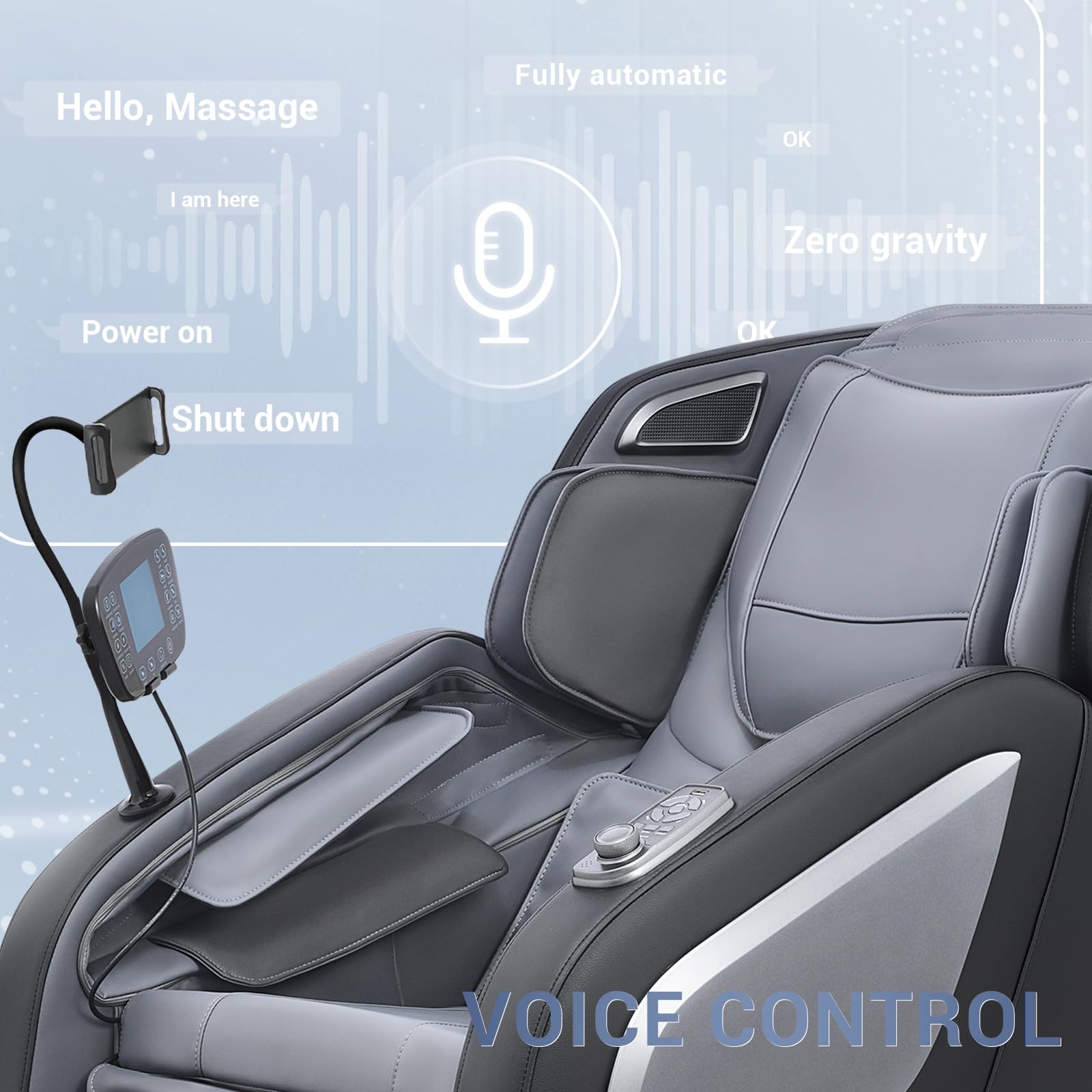 Mazzup Massage Chair Full Body with Heat, Full Body Zero Gravity Shiatsu Massage Chair, Kneading Recliner w/ 20 Auto Modes, Foot Massage, Bluetooth, USB Charging Port, Touch Screen Controller