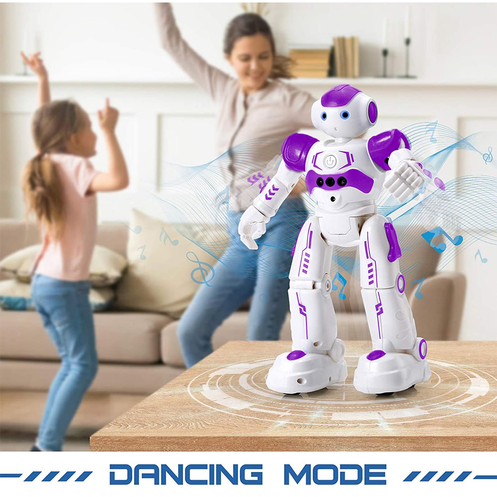 KingsDragon RC Robot Toys for Kids, Gesture & Sensing Programmable Remote Control Smart Robot for Age 3 4 5 6 7 8 Year Old Boys Girls Birthday Gift Present