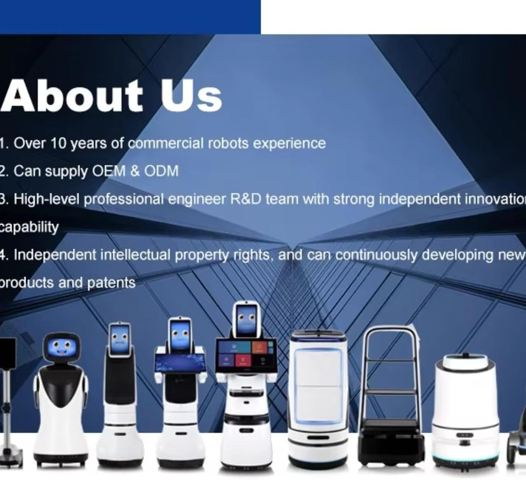 Intelligent Reception Robot, Autonomous Voice Interaction Robots, and Intelligent Welcoming and Guiding Robots with Automatic Obstacle Avoidance and Automatic Charging Functions.