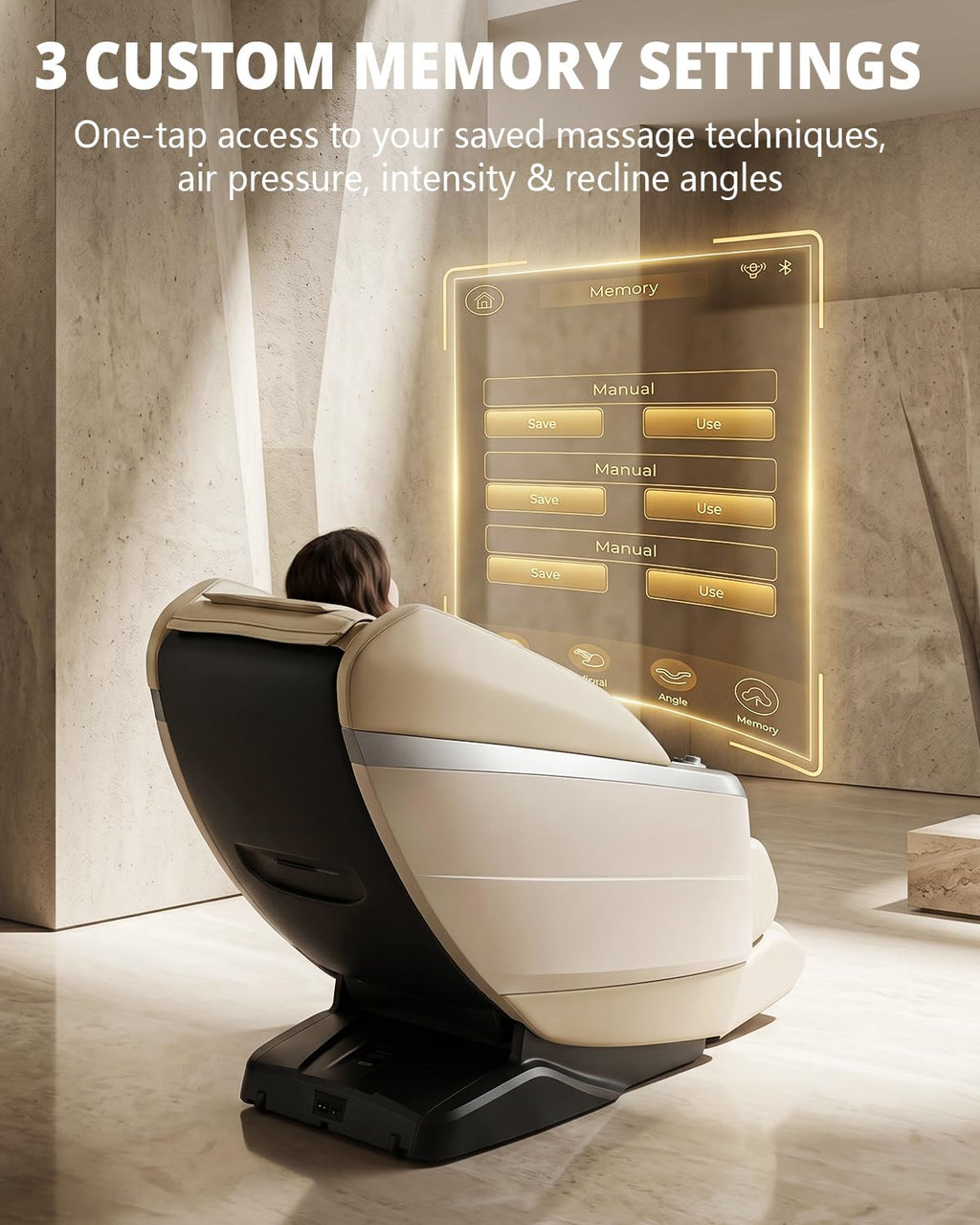 4D Full Body Massage Chair with Flexible 166° Track, Reading Light, 18 Massage Modes, 11 Techniques, 36 Airbags, Zero Gravity Recliner with Yoga Stretch and Foot Massage Beige