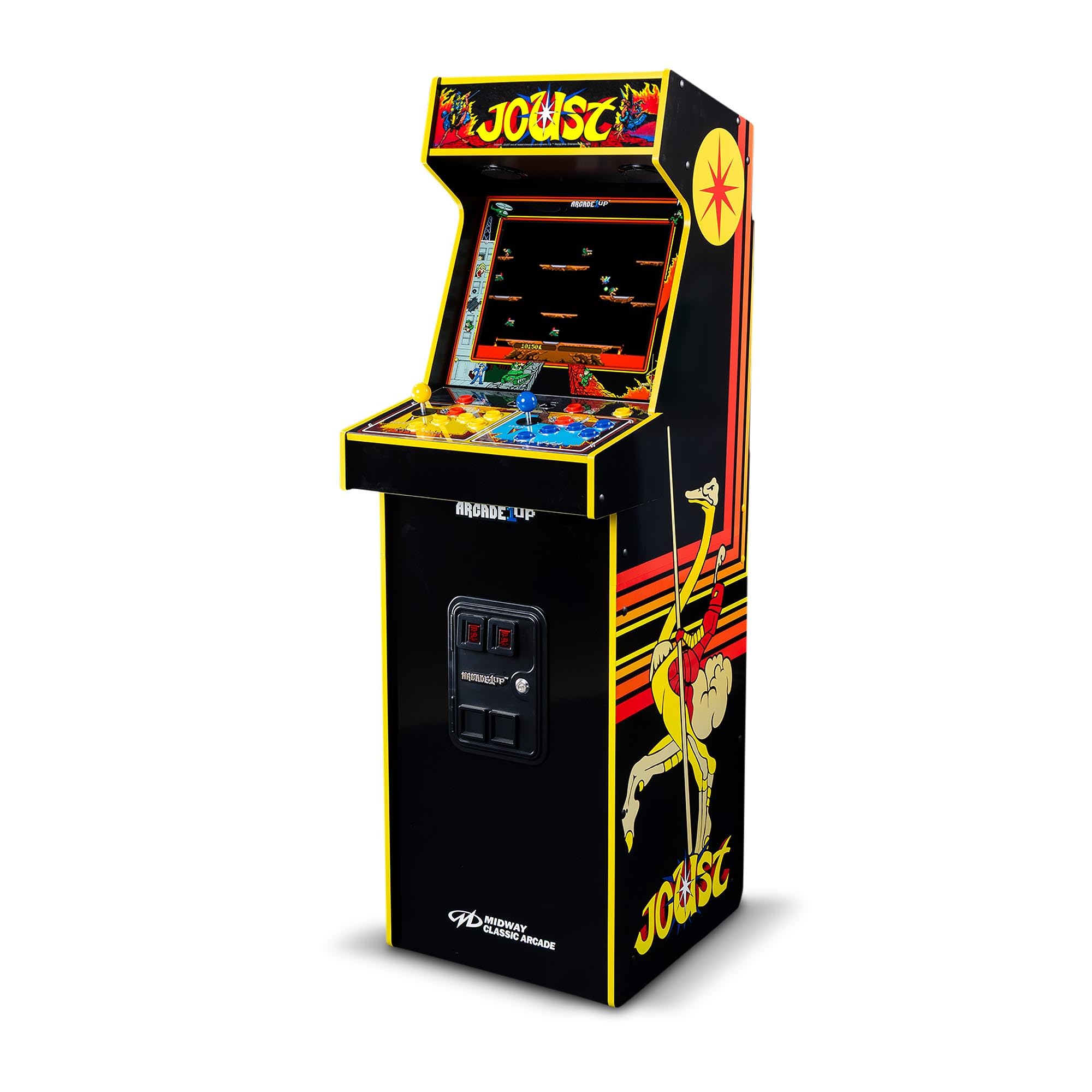 ARCADE1UP Rampage/Joust Deluxe Arcade Machine, Includes 14 Classic Midway Games with WiFi Leaderboards, Light-Up Marquee & Redesigned Cabinet