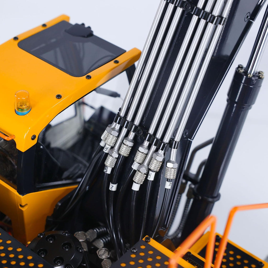 TOUCAN RC HOBBY 1/14 Remote Control Hydraulic Excavator EC380 2.4G 9CH RC Diggers Assembled Model Claw Ripper Construction Car Machine for Adult