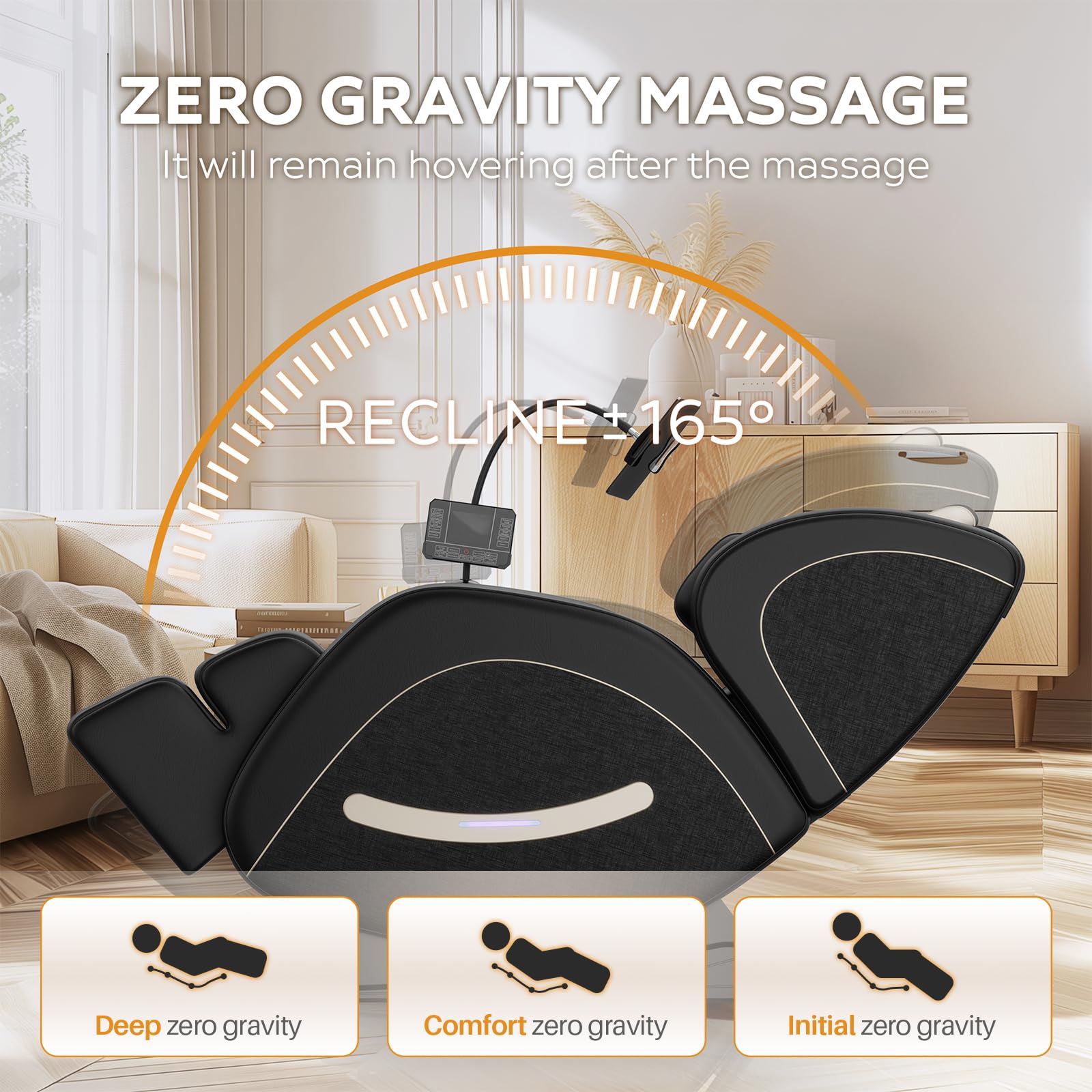 2026 Massage Chair Full Body, Zero Gravity Massage Chair with Auto Modes, Airbag Massage, 6 Fix Point Rollers, Foot Massage, Heating, Touch Screen Controller, Home Massage Chairs
