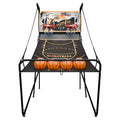 JupiterForce Foldable Indoor Basketball Arcade Game, Electronic Dual Shot Basketball Hoop Arcade Game Machine with 4 Balls and LED Scoring for 2 Players Home Play, Adults