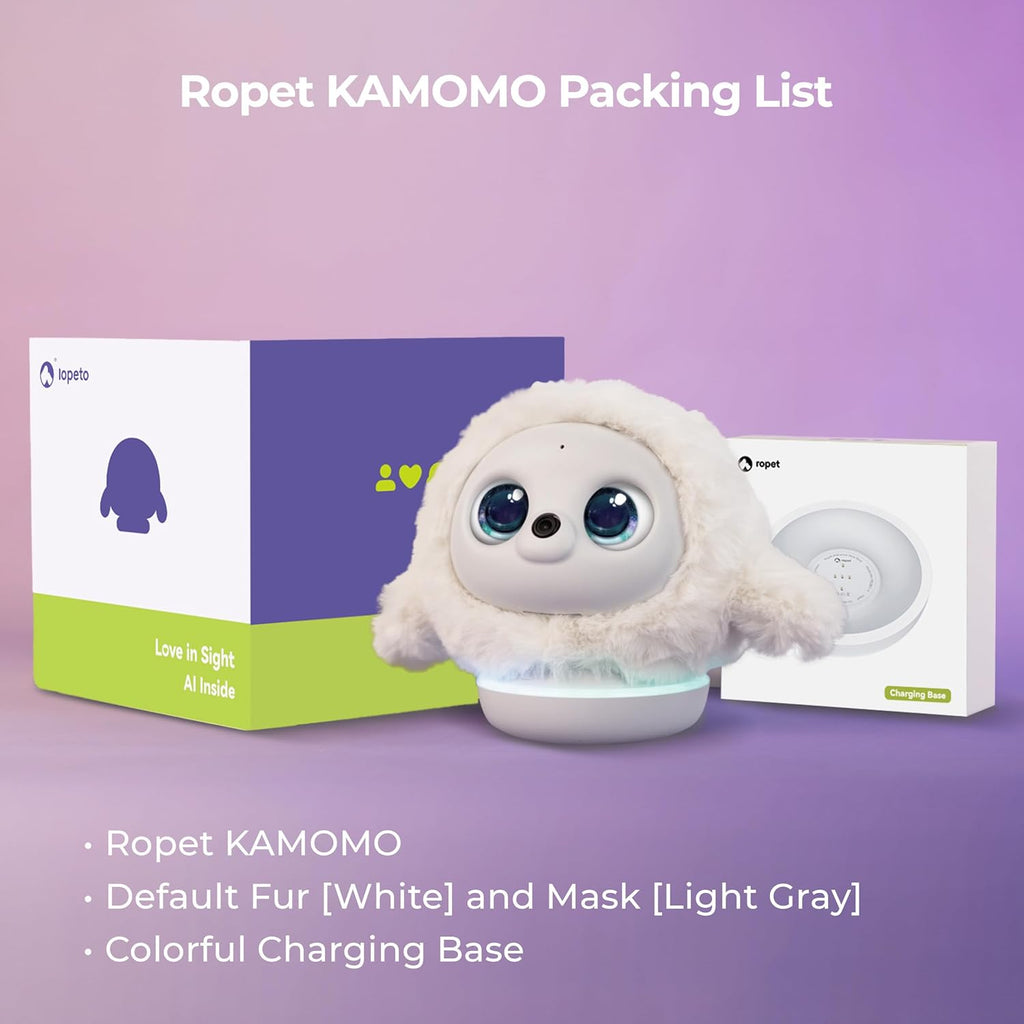 KAMOMO Companion Interactive Robot Pet, Emotional Support for Kids and Adults, AI Desk Robots, Anxiety Relief Comfort Gift