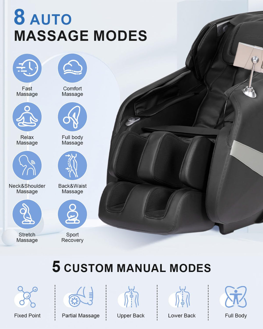 RELX 2026 Massage Chair Full Body, Zero Gravity Airbag Shiatsu Massage Chair with SL-Track, Heating, AI Control, Body Scan, 13 Modes, Foot Rollers, and Deep Yoga Stretch (Beige)
