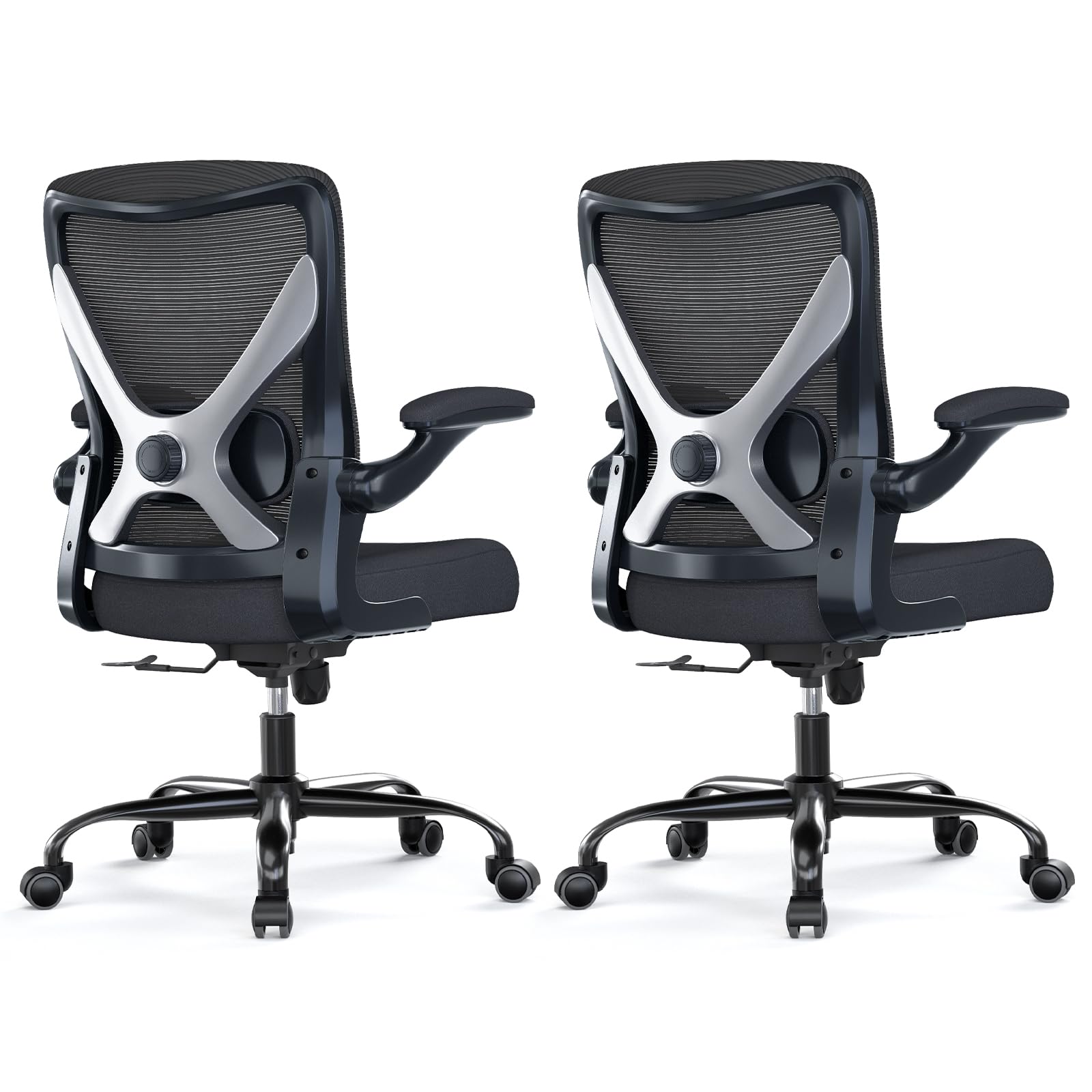 Ergalithic Ergonomic Office Chair - X-Shaped Computer Desk Chairs Comfy, Mesh High-Back Gaming Chair with Adjustable Lumbar Support, Executive Task Chair for Adults, Comfortable for Long Hours
