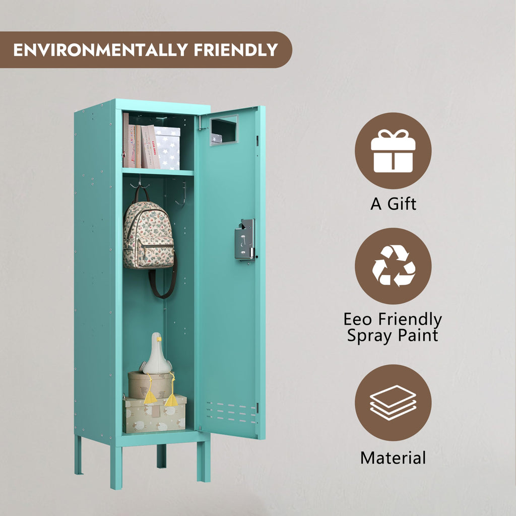BUTISOW Metal Lockers - 66" Height Steel Lockers for Employees with 5 Door Storage Locker with Card Slot for Employees Gym School Home Office Garage - Assembly Required