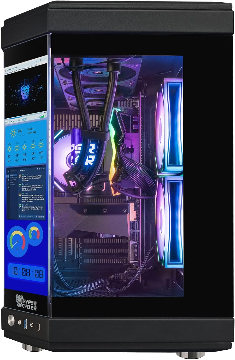 Ultra Black Plus Gaming PC Desktop Computer, Intel Core Ultra 9 285k, GeForce RTX 5080, 64GB DDR5, 1TB SSD, 360 LCD Liquid Cooler, Windows 11 Home, RGB Lighting, Ready to Use