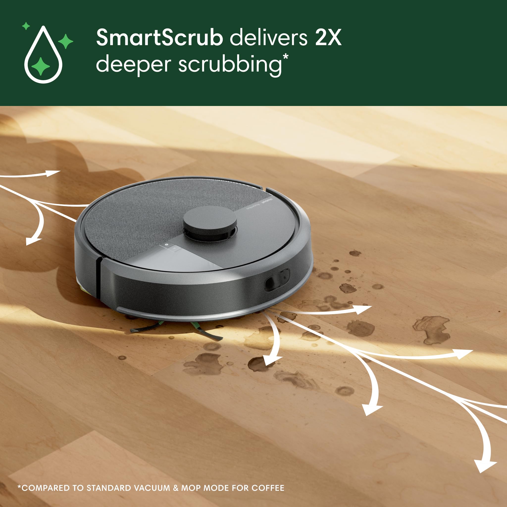 iRobot Roomba 105X Combo Robot Vacuum & Mop with AutoEmpty Dock, Self‑Emptying for Up to 75 Days, 70× Power‑Lifting Suction, Smart LiDAR Mapping, App & Voice Control, Ideal for Homes with Pets & Kids