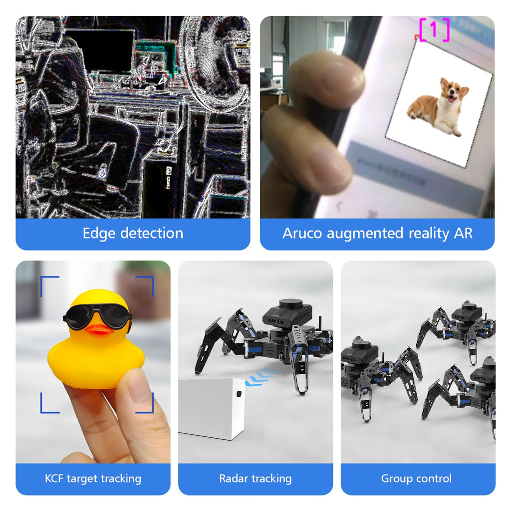 Hexapod Robot Kit for Jetson Nano 3D Depth Camera, ROS Lidar Mapping Navigation, AI Visual Recognition Programmable Bionic Spider Robot Kit (Included Jetson Nano)
