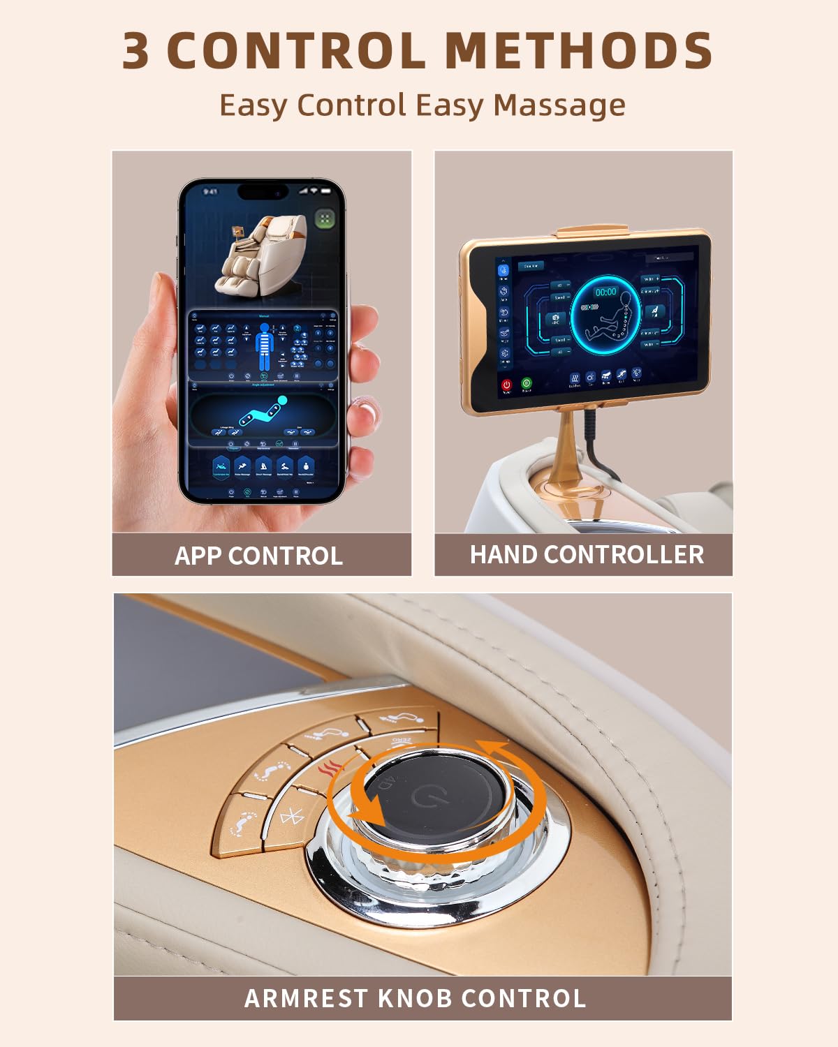 4D Full Body Massage Chair with Flexible 166° Track, Reading Light, 18 Massage Modes, 11 Techniques, 36 Airbags, Zero Gravity Recliner with Yoga Stretch and Foot Massage Beige