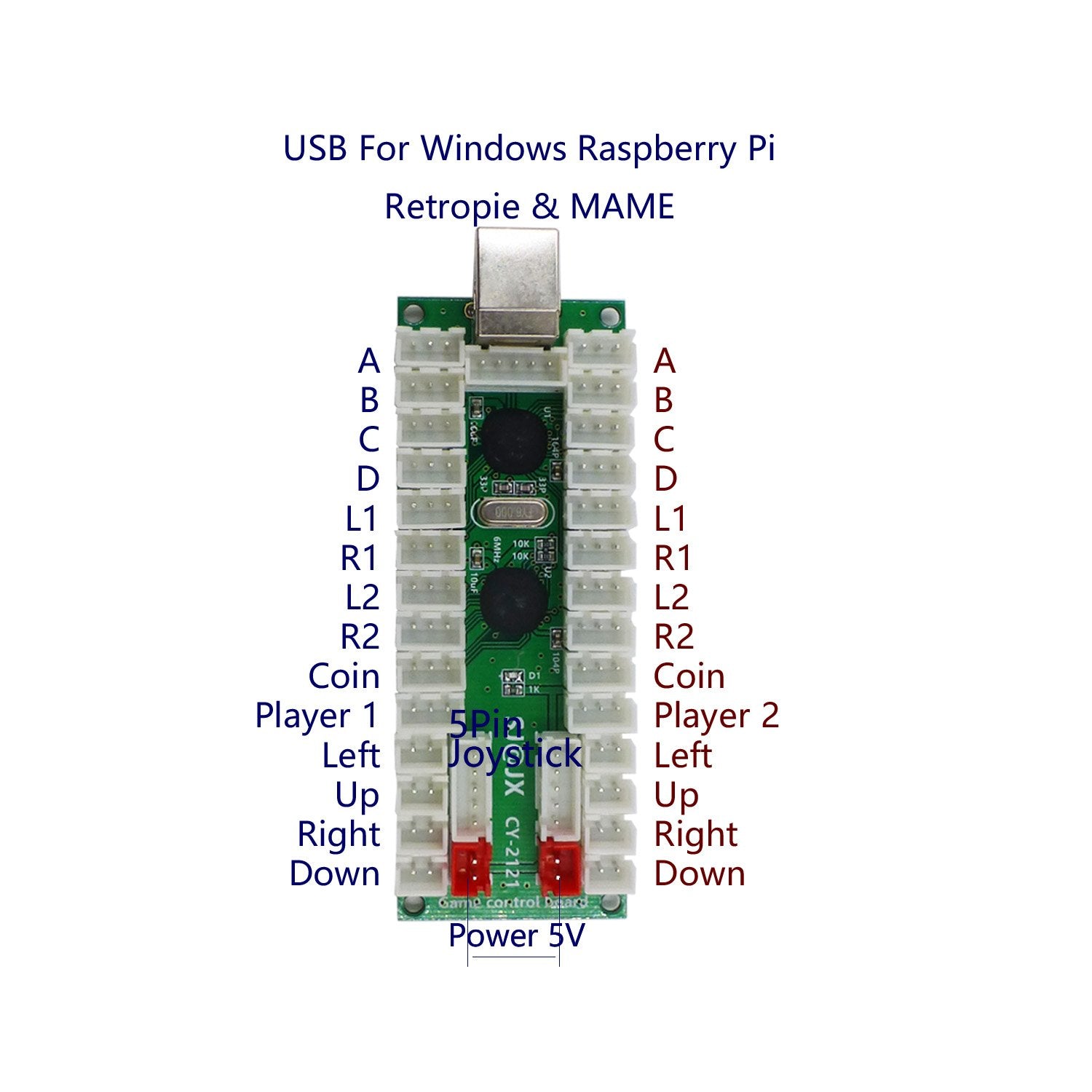 2 Player LED Arcade Game DIY Kit Mechanical Keyboard Switch PC MAME Raspberry Pi LED Button Fighting Joystick Controller Zero delay USB Encoder Retropie