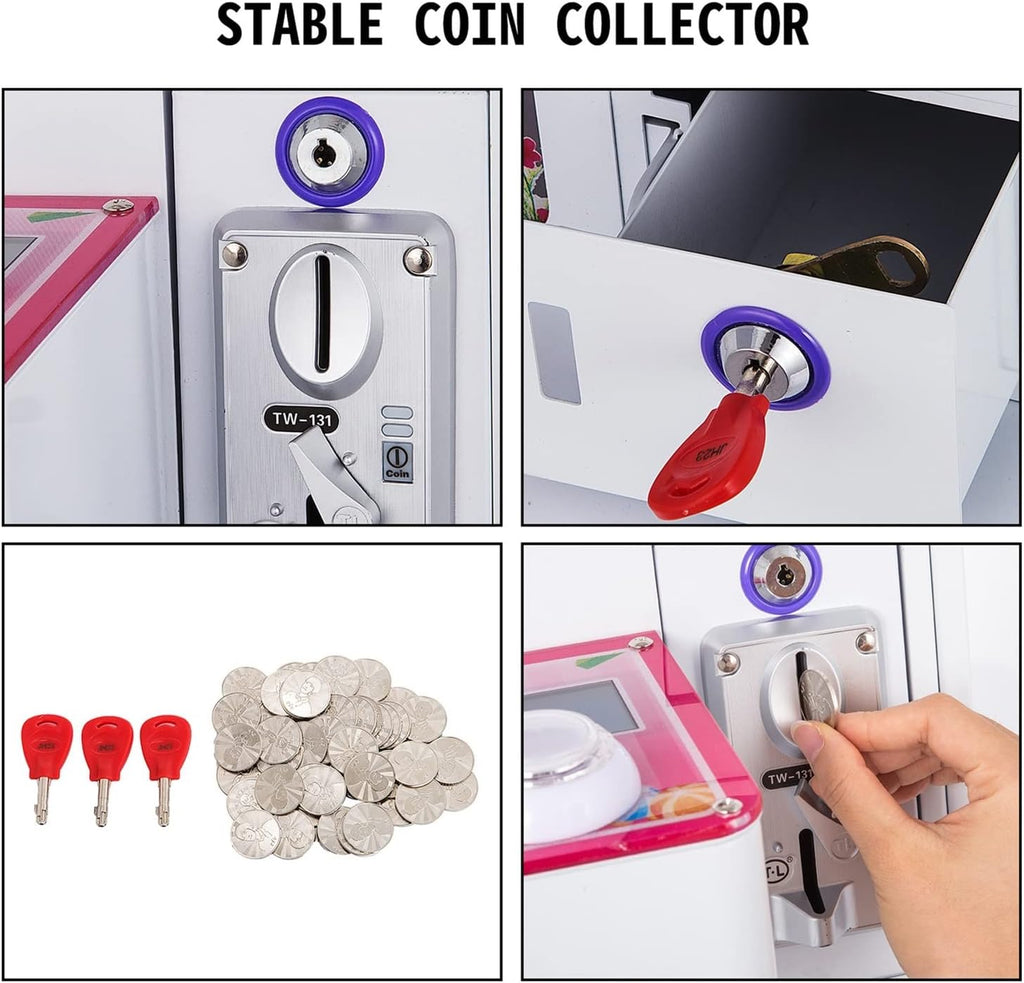 Mini Claw Crane Machine 150W Electronic Claw With LED Lights Candy Plush Toy Grabber Anti-rust Shake-proof Diversified Use