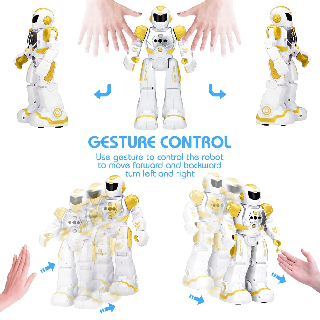 KingsDragon Robots Toy for Kids, RC Gesture Sensing Toy, Interactive Walking Singing Dancing Robot Birthday Presents for Boys Girls Age 6 7 8 9 Years Old