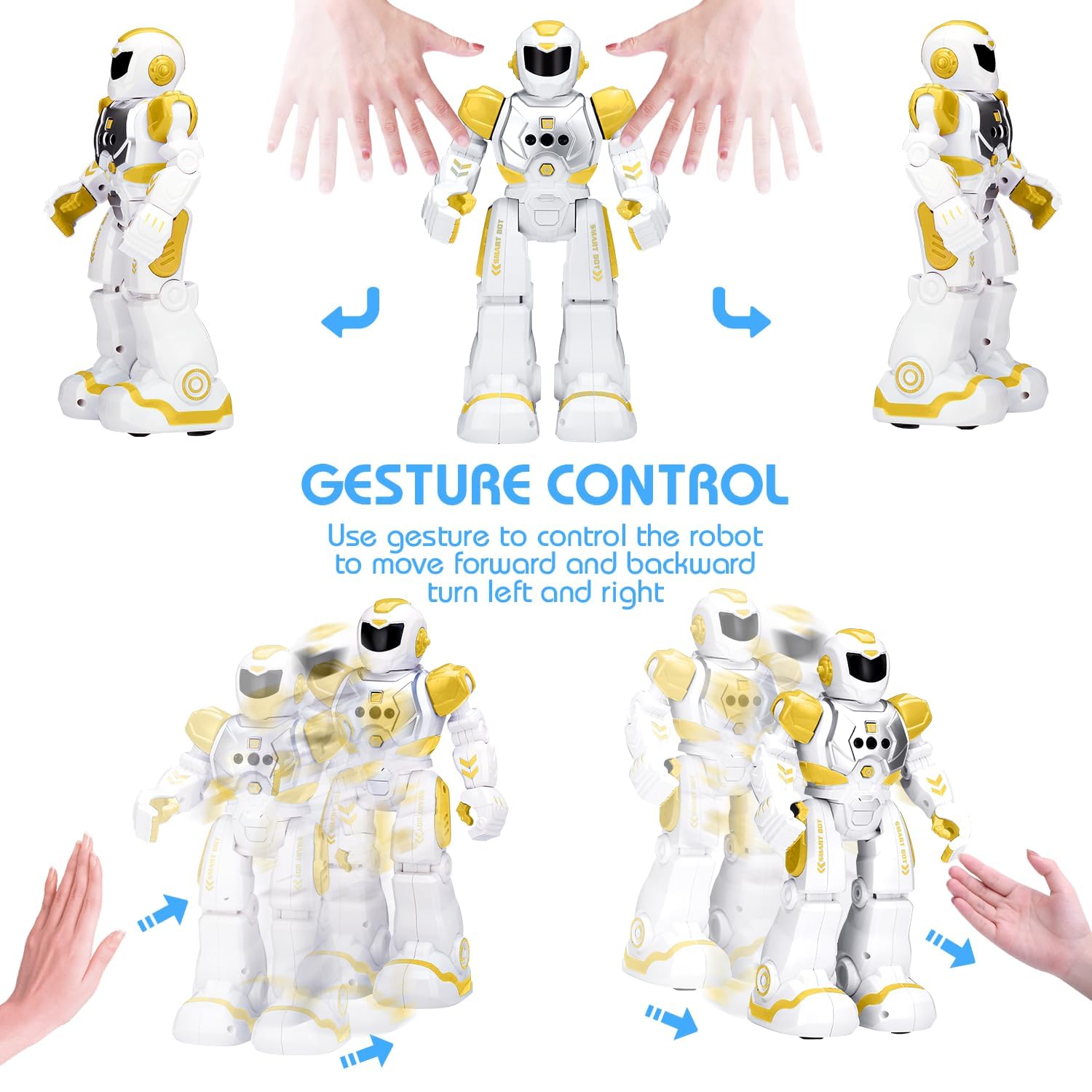KingsDragon Robots Toy for Kids, RC Gesture Sensing Toy, Interactive Walking Singing Dancing Robot Birthday Presents for Boys Girls Age 6 7 8 9 Years Old