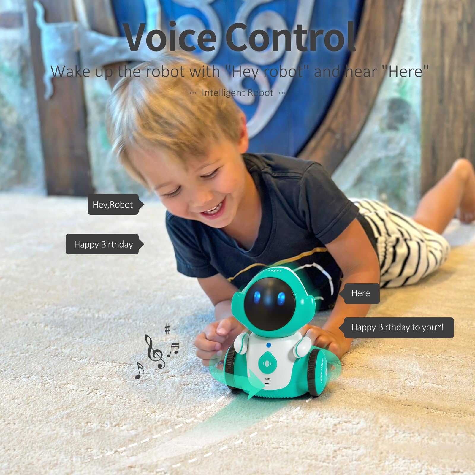 GILOBABY Interactive Robot for Kids Ages 3-8 – Rechargeable with Voice Control & Playback Mode – Educational Toy that Sings, Dances and Touch Control