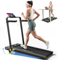YPOO Walking Pad Treadmill with Incline, 2-in-1 Under Desk Walking Pad with Foldable Handlebar, 0.5-6.2 MPH Portable Treadmill for Home Office, 2.5 HP Quiet Brushless, App & Remote
