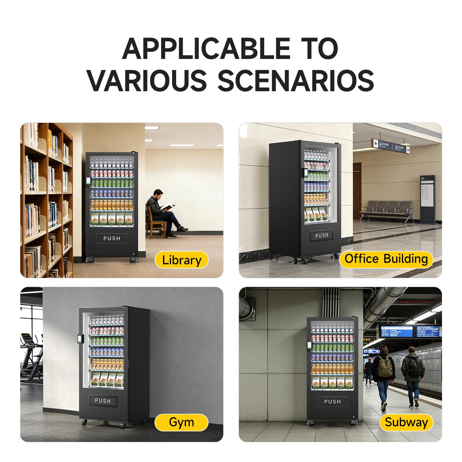 60-Slot Commercial Vending Machine for Sale, Refrigerated Vending Machine Snacks and Drinks Combo with Credit Card & NFC Payment, Vending Machine for Home, Offices and Gyms, Vending Machines Cheap