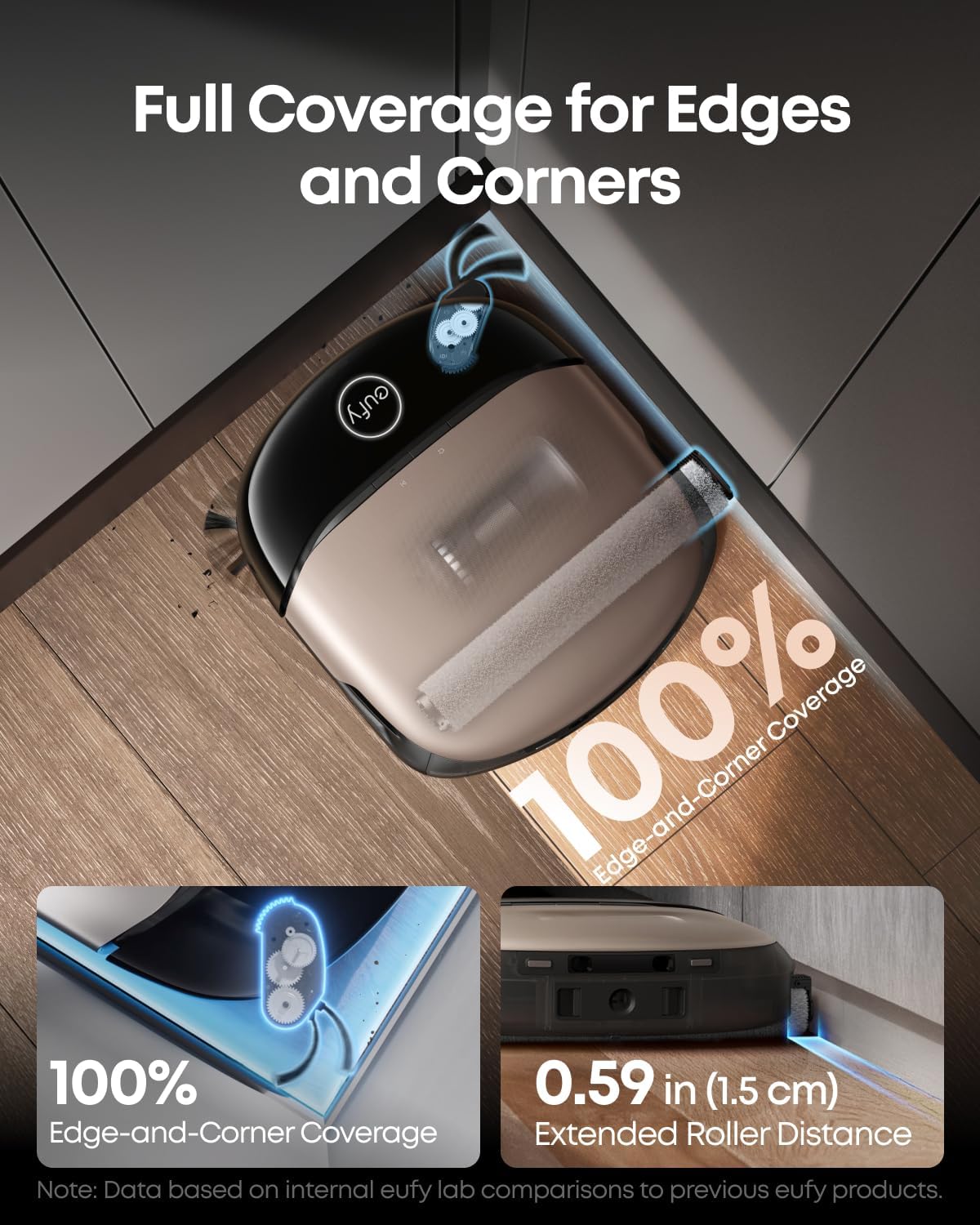 eufy Robot Vacuum Omni S2 and Mop Combo, 99.99% Germ Removal, HydroJet™ 2.0 Always Self-Cleaning Roller Mop, 30,000 Pa Fade-Free Suction, 5-Layer Filtration, 68-Days Self Emptying, Fragrance Diffuser