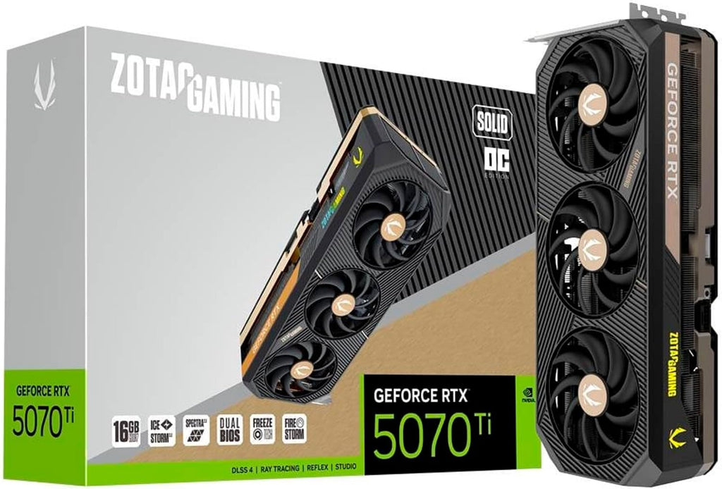 ZOTAC Gaming Geforce RTX 5070 Ti Solid Oc Nvidia 16 Gb Gddr7, W129163518 (Solid Oc Nvidia 16 Gb Gddr7)