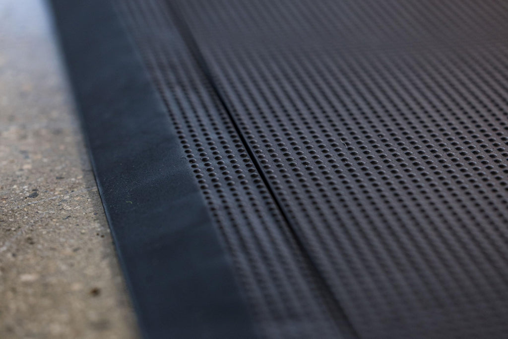 Baselayer Performance Series Interlocking Floor Tiles - Durable ½ in TPE (Rubber Like, NOT Foam, no Odor) - Gym Flooring for Weights & Heavy Equipment - Black, 15 SqFt (6 Pack) - Made in USA