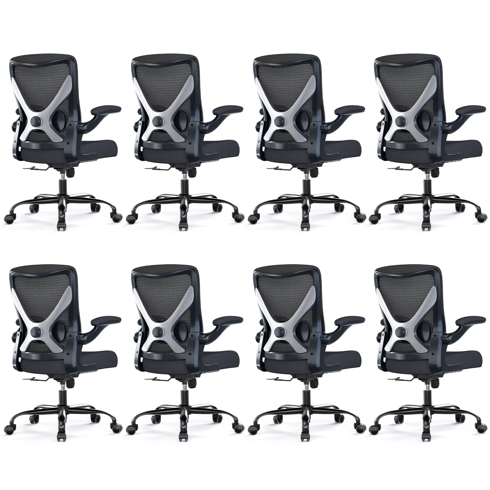 Ergalithic Ergonomic Office Chair - X-Shaped Computer Desk Chairs Comfy, Mesh High-Back Gaming Chair with Adjustable Lumbar Support, Executive Task Chair for Adults, Comfortable for Long Hours