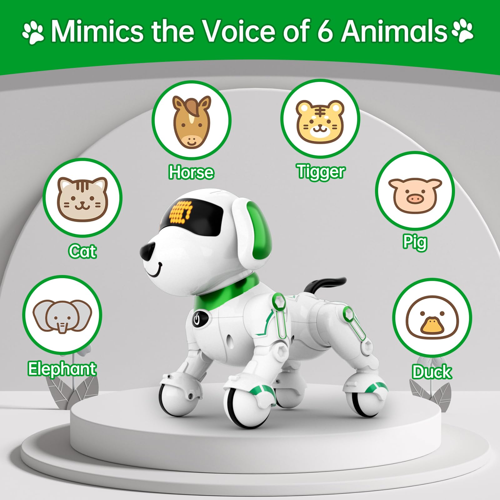 Dwi Dowellin Robot Dog for Kids 8-12,Remote Control Smart Robotic Dogs Pet Puppy Robotic Toy,Interactive Touch Walking Talking Toys for Boys Girls Christmas Birthday Gifts