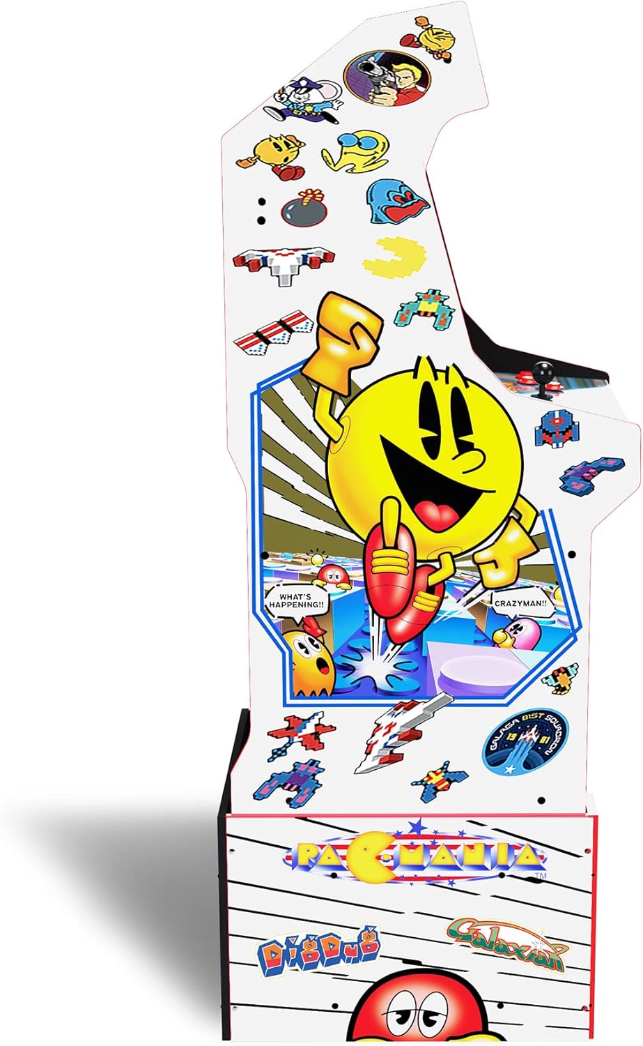 Arcade1Up PAC-Man Customizable Arcade Game Featuring PAC-Mania - Includes 14 Games & 100 Bonus Stickers
