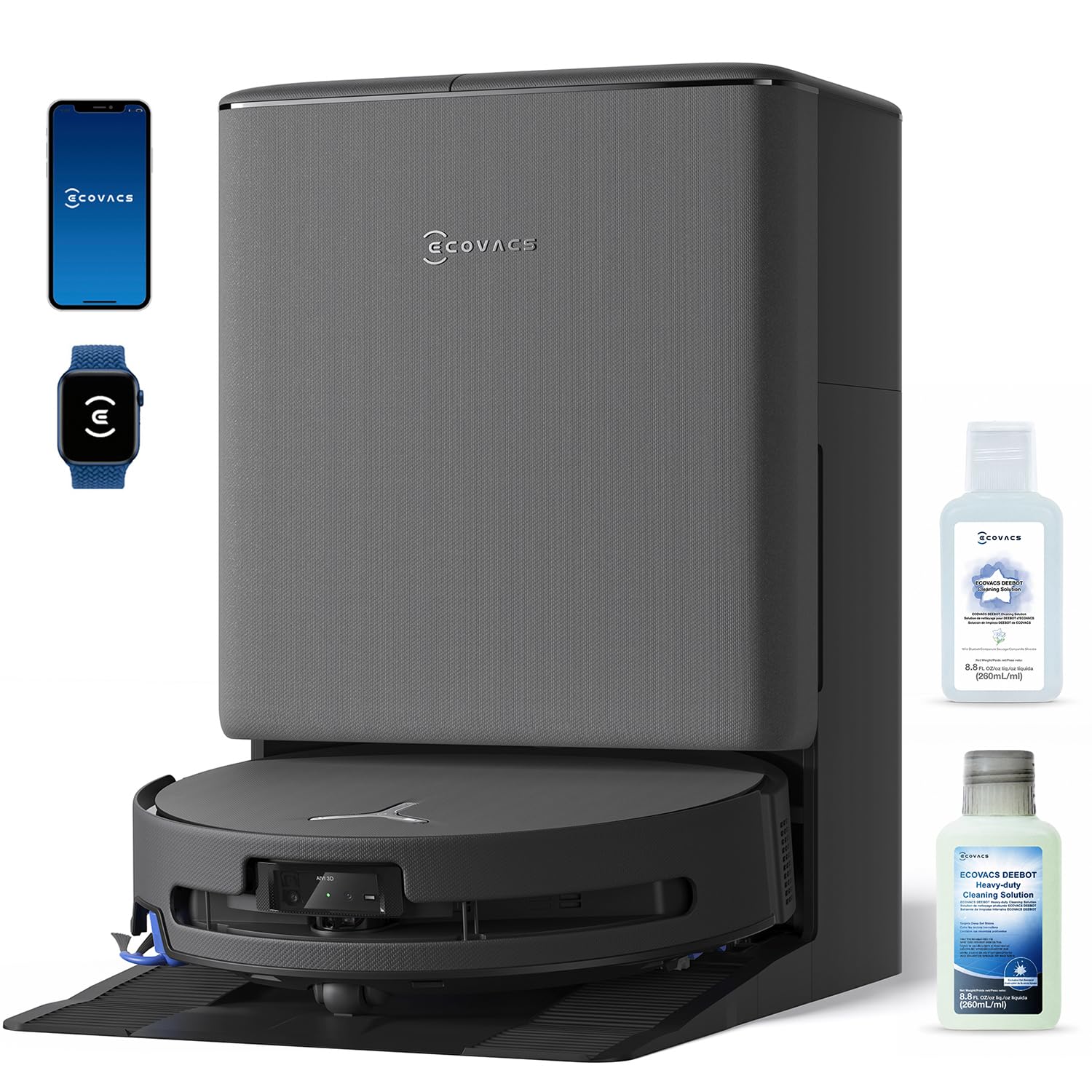 ECOVACS DEEBOT X9 PRO Omni Robot Vacuum and Mop, 16,600Pa Suction, OZMO Roller Self-Washing Mop, ZeroTangle 3.0, Triple Lift System, AI Navigation, Hands-Free Station